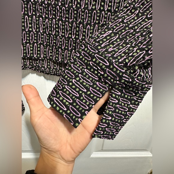 Zara Printed Blouse With Bow - Picture 5 of 5